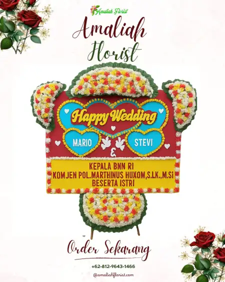 Papan Bunga Pernikahan Siser